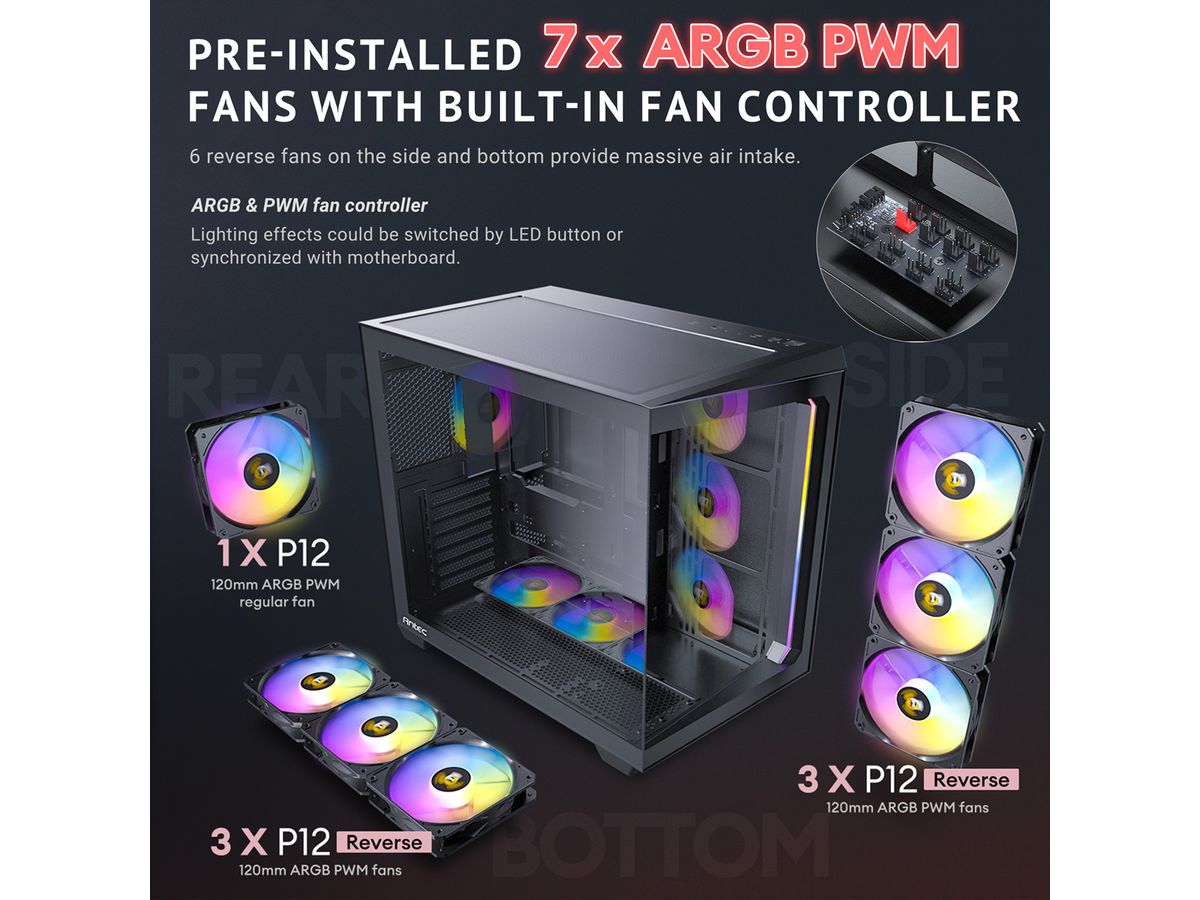 ANTEC Constellation C5 ARGB PC case Midi Tower ATX, black