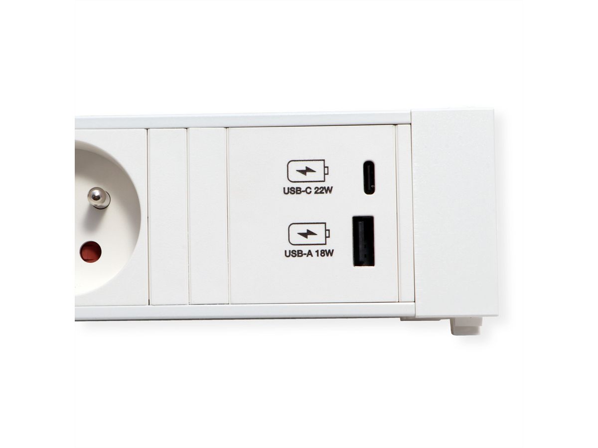 BACHMANN POWER FRAME 2xUTE 1xUSB A/C 22W 0.2m GST18