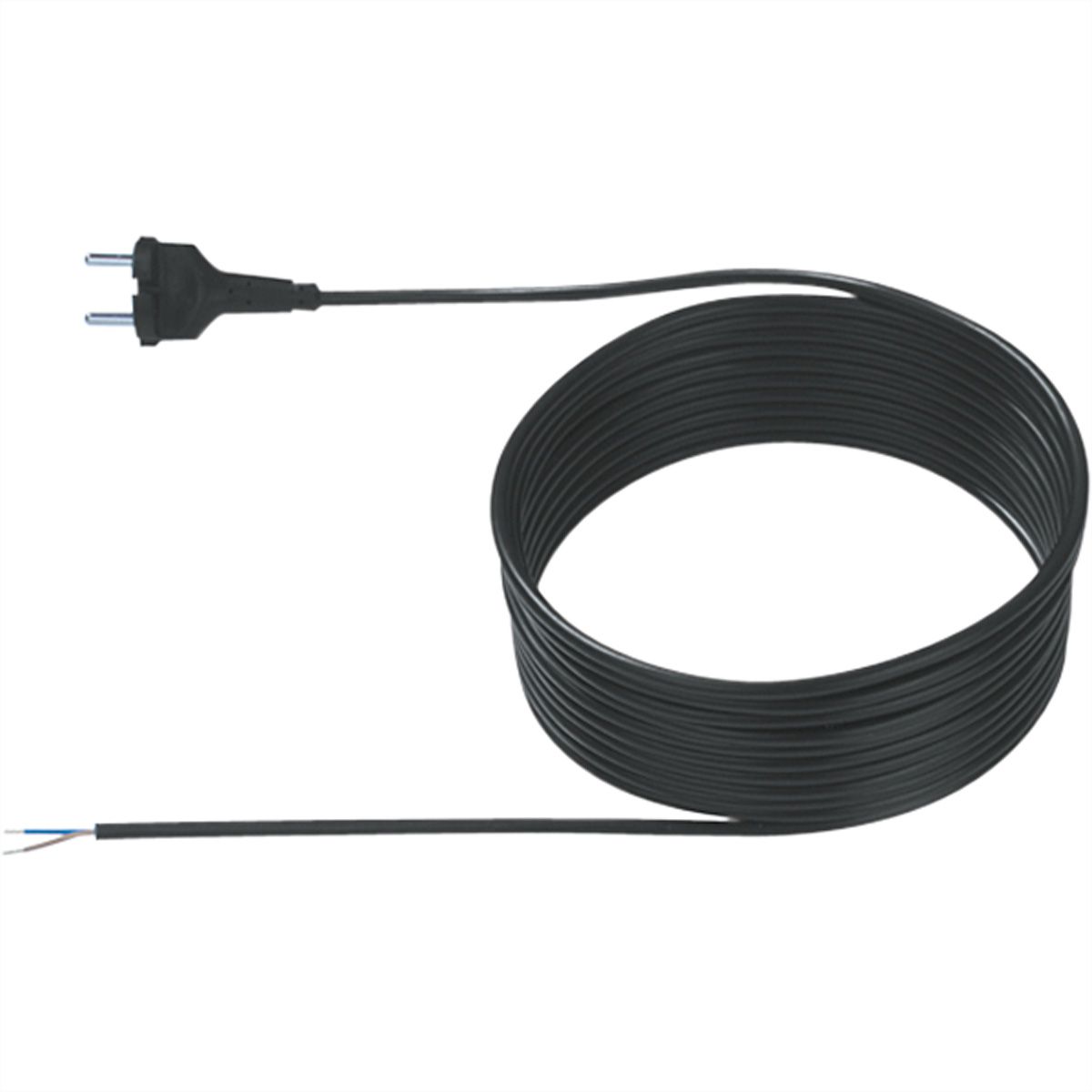 BACHMANN voedingskabel 2x0,75 6,3m , H05VV-F stofzuigerkabel cont.pc.