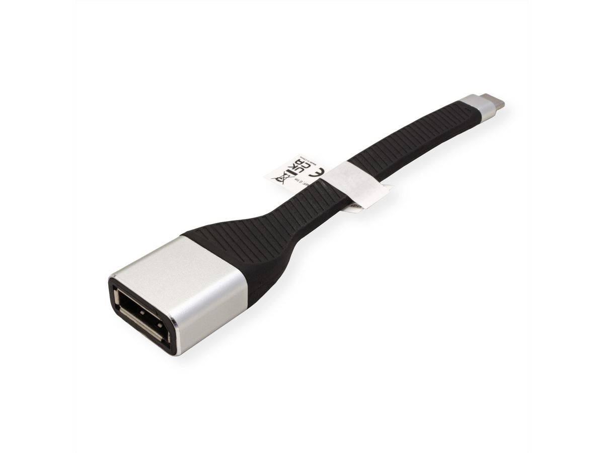 ROLINE Beeldschermadapter USB Type C - DP, M/F, 0,13 m
