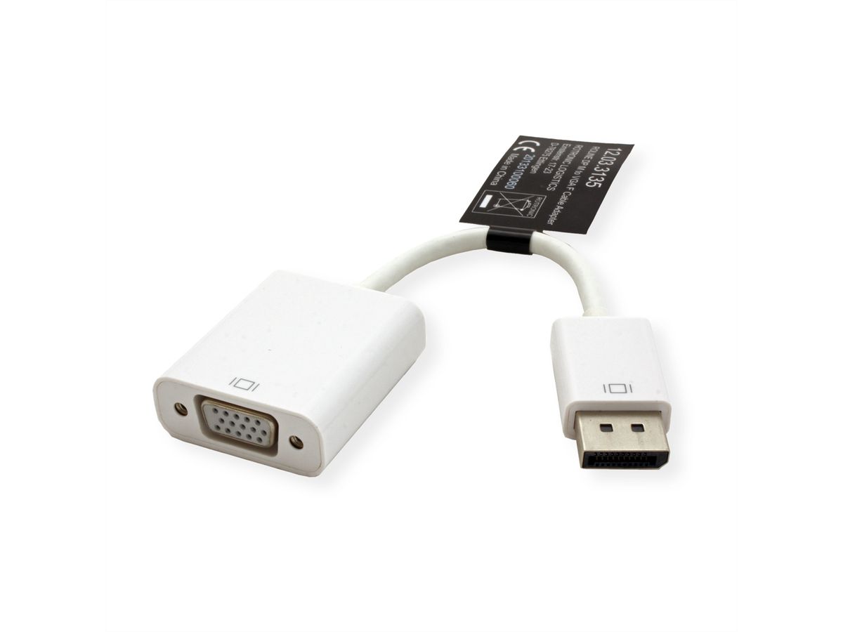 ROLINE DisplayPort-VGA Adapter, DP Male  - VGA Female