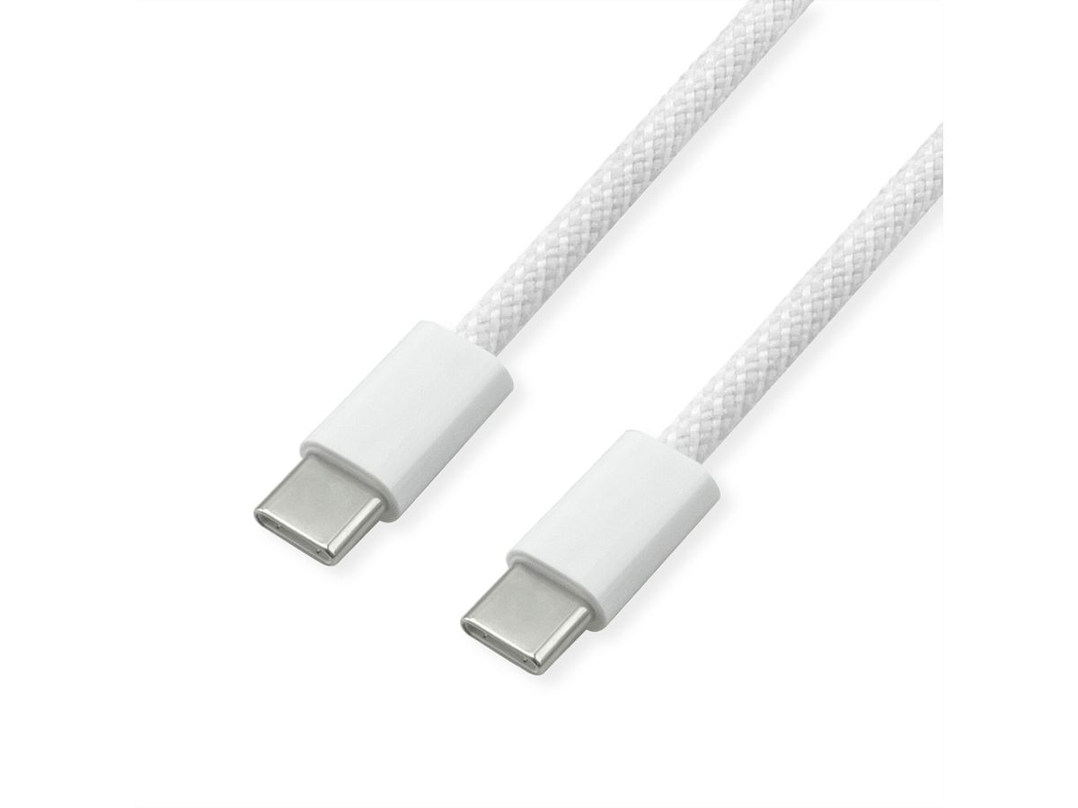 VALUE USB 2.0 Kabel, Type C-C, M/M, 60W, wit, 3 m