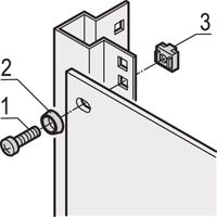 SCHROFF 19" Assembly Kit M6, Screw, Washer, Nut, 100 pieces