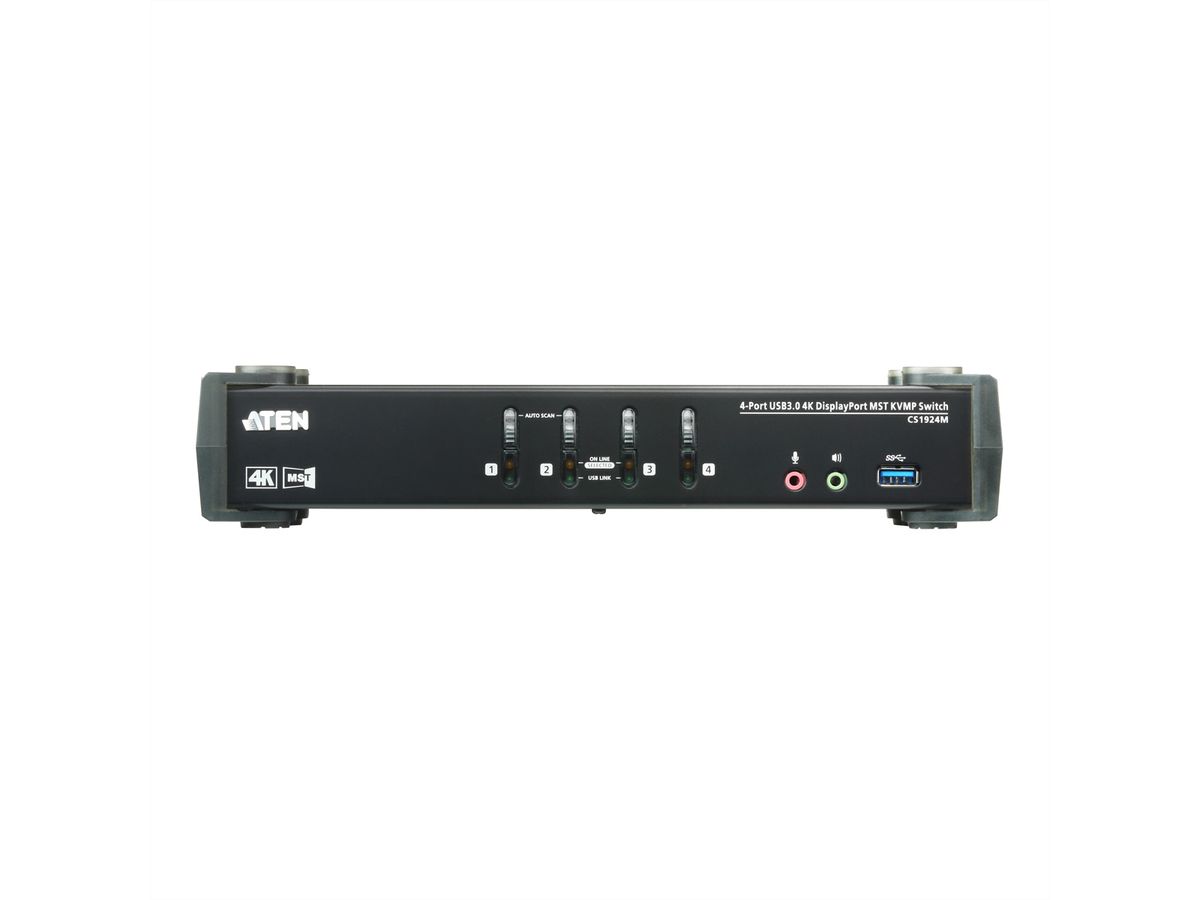 ATEN CS1924M 4-Poorts USB 3.0 4K DisplayPort MST KVM Switch