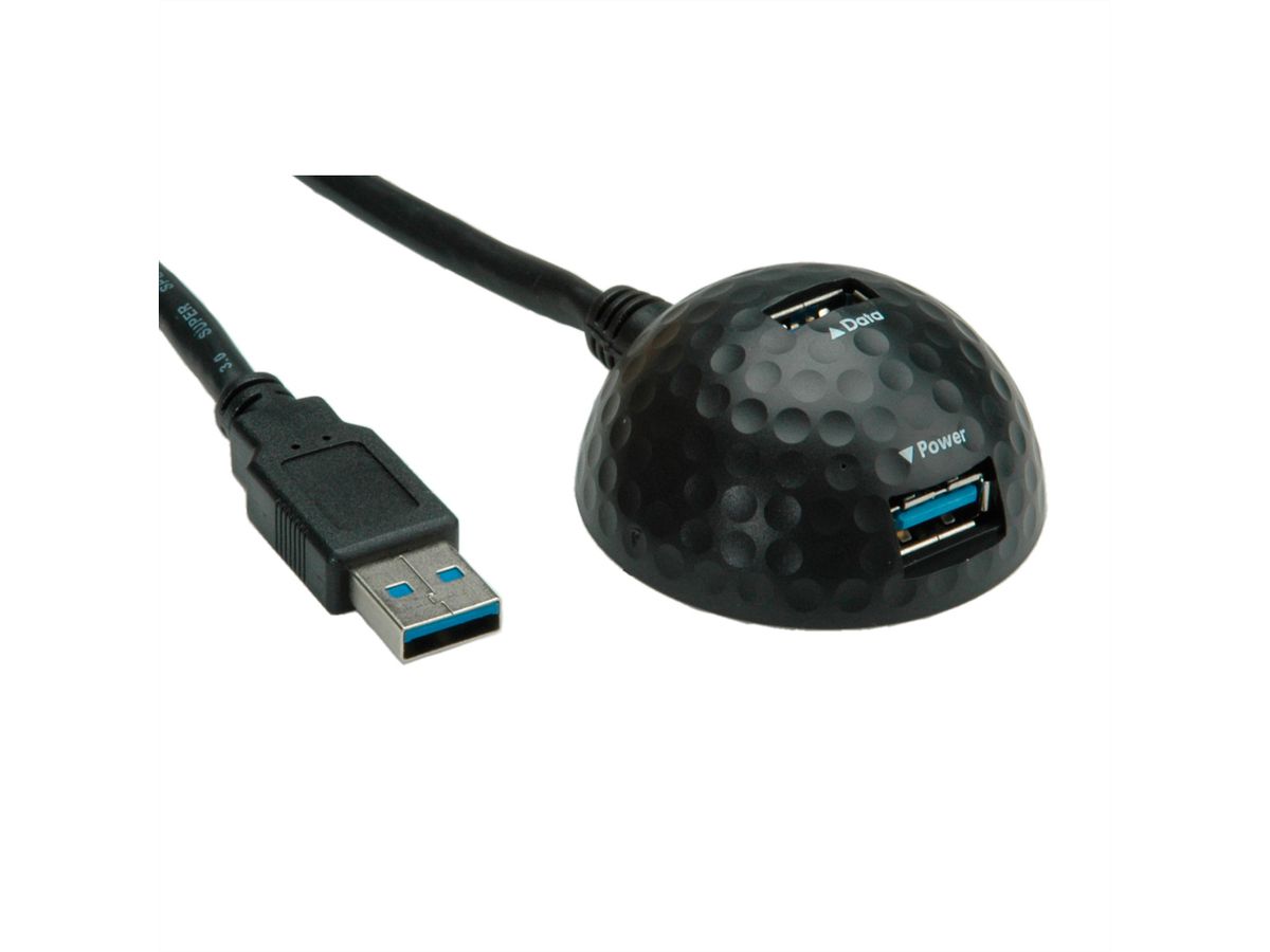 VALUE USB 3.2 Gen 1 dockingkabel, DOME, zwart, 1,5 m