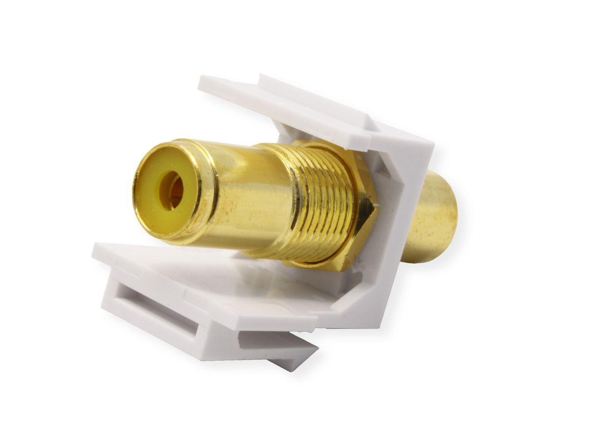 VALUE RCA keystone-koppeling, kunststof, geel