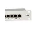 VALUE Cat.6A (klasse EA) 19" patchpaneel, 24 P, afgeschermd , grijs