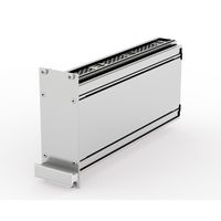 SCHROFF Insteekeenheid met frame PRO-set, geperforeerde afdekkappen, 1 connector, 3 HE, 10 HE, 227 mm