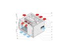 SCHROFF VME64x-systeem, 7 HE, 12 sleuven, open frame voeding