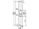SCHROFF U-profile Front Panel, Shieldable, D-Sub Cutout, 3 U, 4 HP, 1 x 15 Pin, 2.5 mm, Al, Front Anodized, Rear Conductive