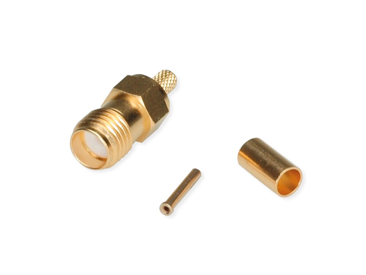 TELEGÄRTNER SMA-Kabelbuchse für RG-316/U, vergoldet Löt-/Crimpanschluss