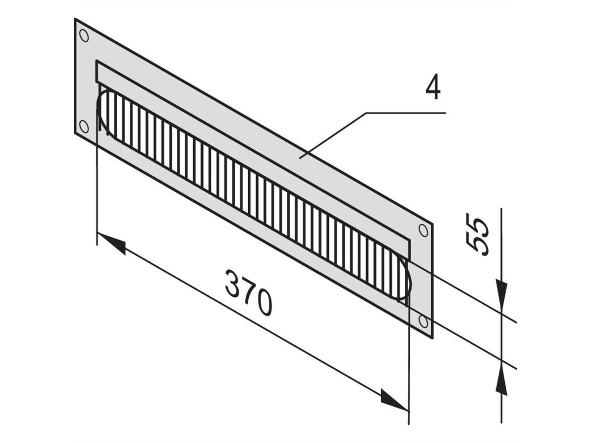 SCHROFF Eurorack Door Hinge Bracket for Shortened Door, 19" Eurorack