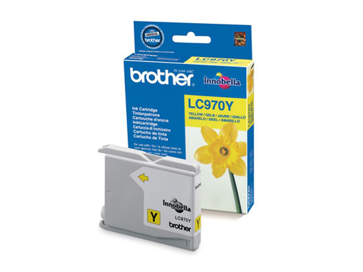 LC-970Y, BROTHER inktcartridge geel voor 300 pagina´s. voor BROTHER DCP135C / 150C / MFC235C / 260C