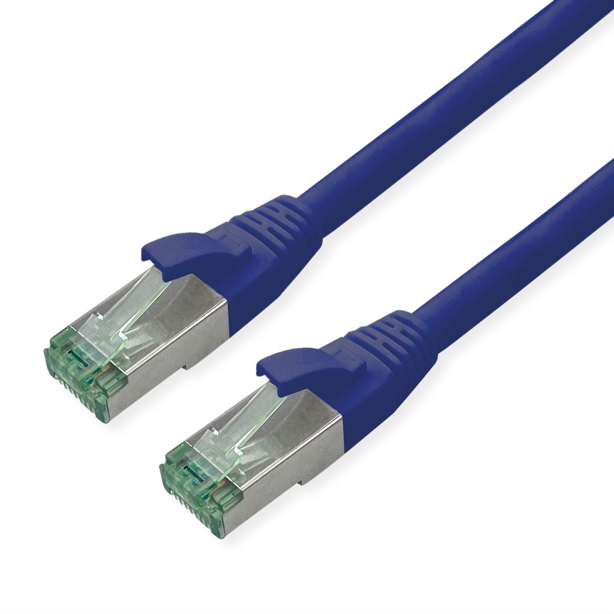 ROLINE RM Patchkabel Cat.6A S/FTP (PiMF), blauw, 0,3 m