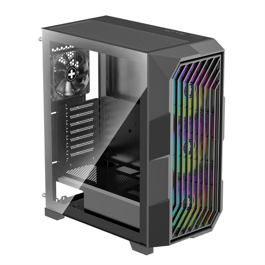 XILENCE Xilent Breeze II ATX pc-behuizing zwart, X812.ARGB Gaming ATX pc-behuizing zwart