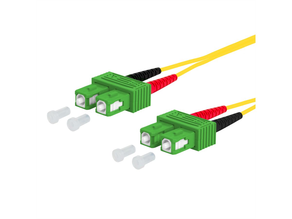 METZ CONNECT OpDAT glasvezelkabel, SC-D APC/SC-D APC OS2, 2 m