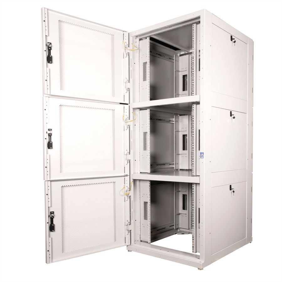 ROLINE colocation-kast 42HE 800x1000 mm, 3 compartimenten, grijs