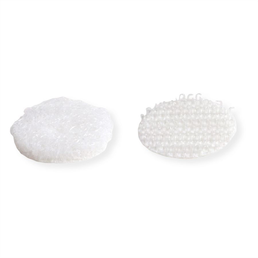 VELCRO® klittenbandstippen zelfklevend haken en lussen 16 mm x 16 sets Wit