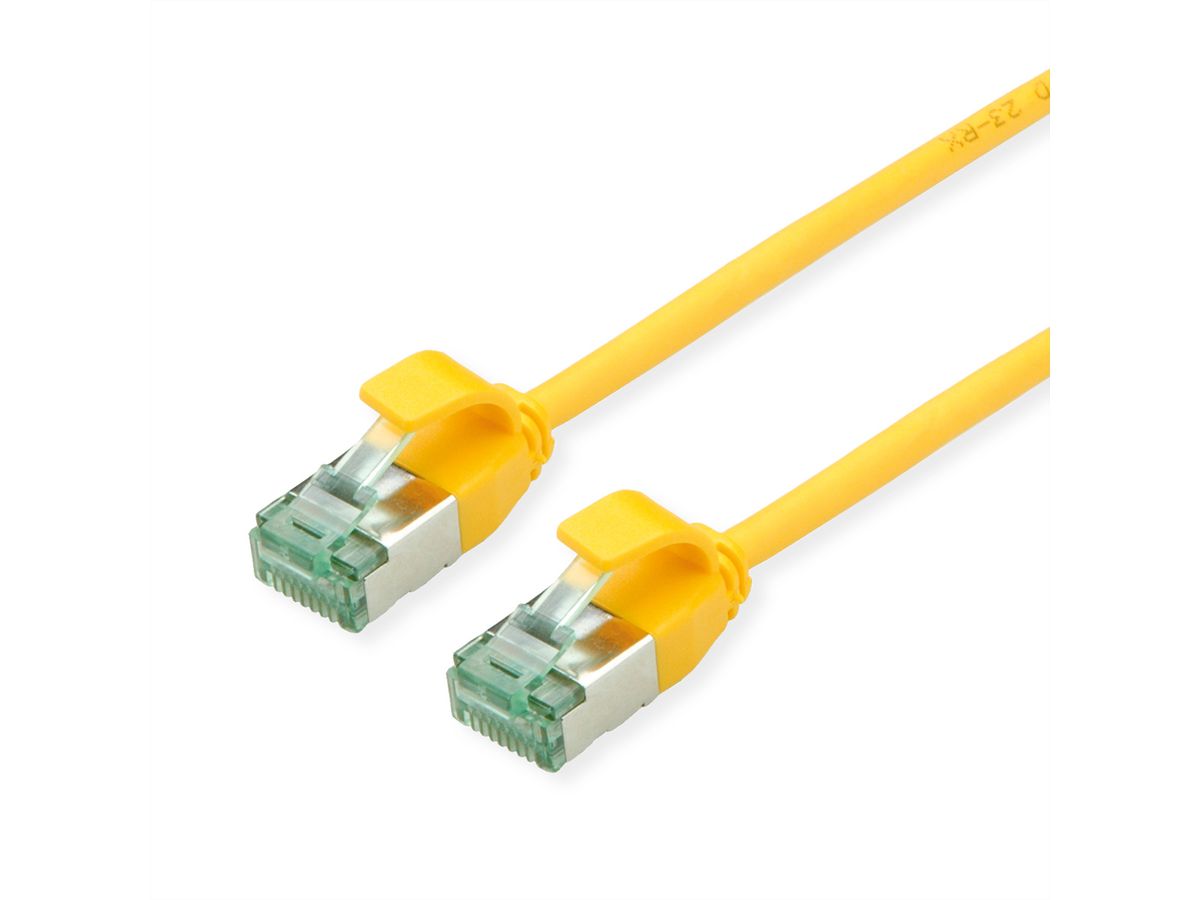ROLINE RM U/FTP DataCenter Patch Cord Cat.6A (Class EA), slim, yellow, 0.15 m