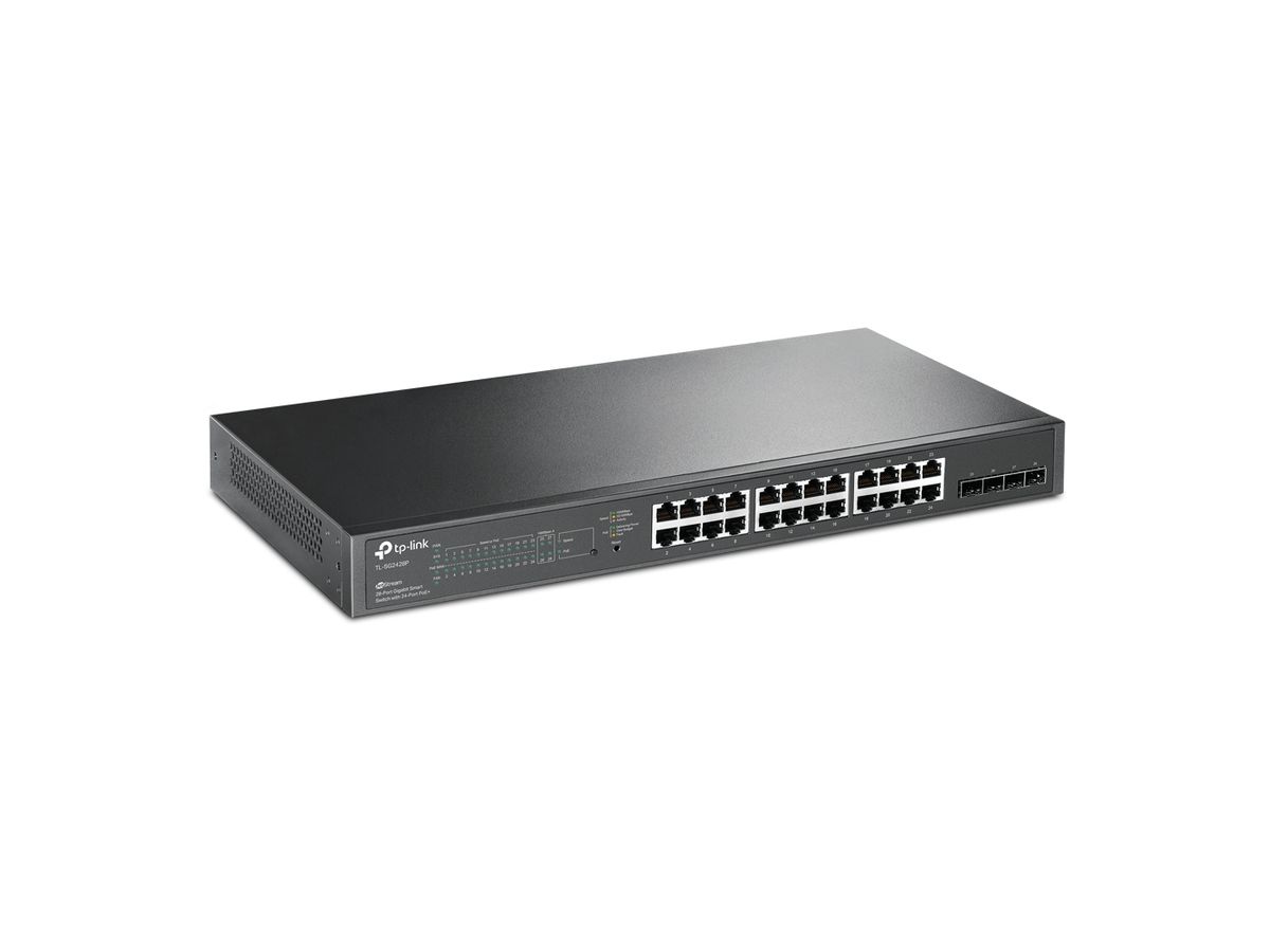 TP-Link JetStream TL-SG2428P netwerk-switch Managed L2/L2+ Gigabit Ethernet (10/100/1000) Power over Ethernet (PoE) 1U Zwart