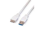 VALUE USB 3.2 Gen 1 Cable, A - Micro A, M/M, white, 2 m