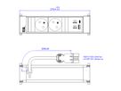 BACHMANN POWER FRAME 2xUTE 1xUSB A/C 22W 0.2m GST18