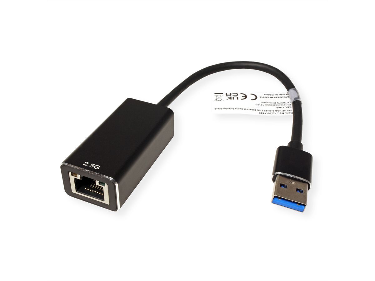 VALUE USB 3.2 Gen 1 Type A, to 2.5 Gigabit Ethernet Converter