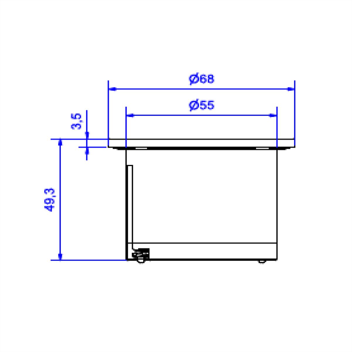 BACHMANN PIX 1xCM RAL9010 Decorative ring in stainless steel look