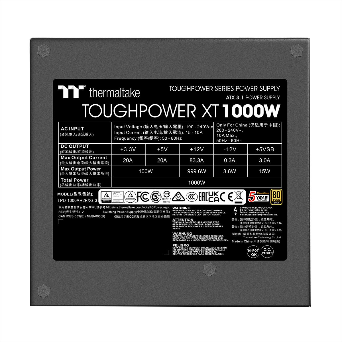 Thermaltake Toughpower XT 1000W Netzteil