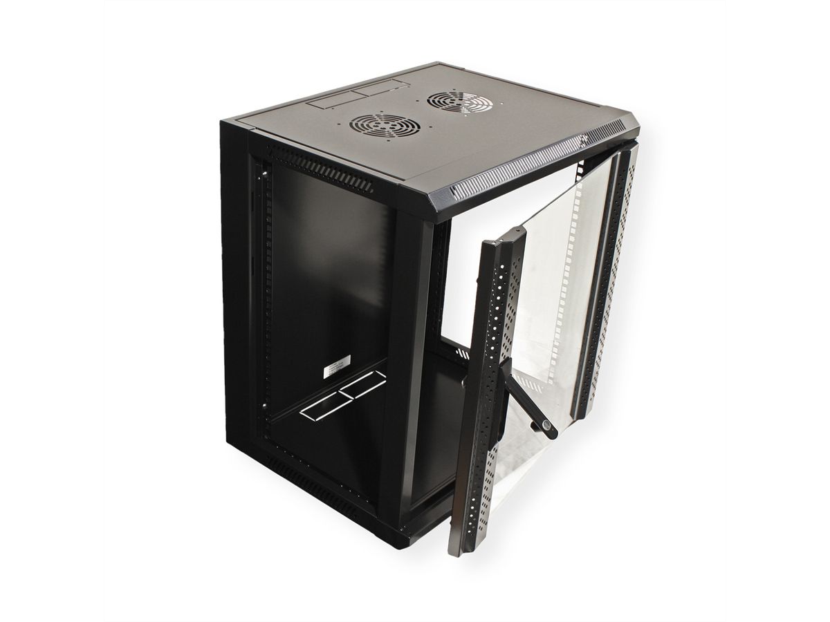 VALUE 19" Wall Mount Rack 12U, 640x570x450mm (HxWxD), black