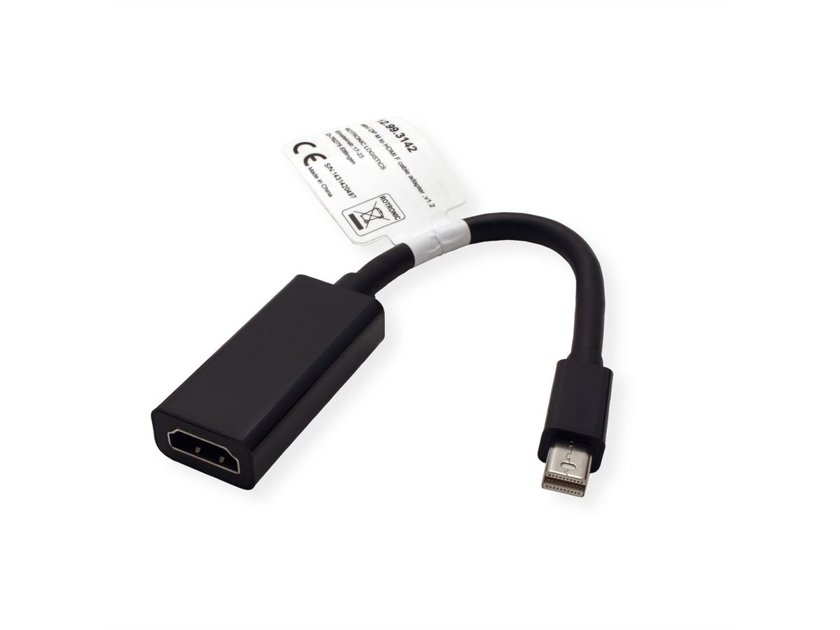 VALUE Mini DisplayPort - HDMI Adapter, v1.2, Mini DP Male - HDMI Female