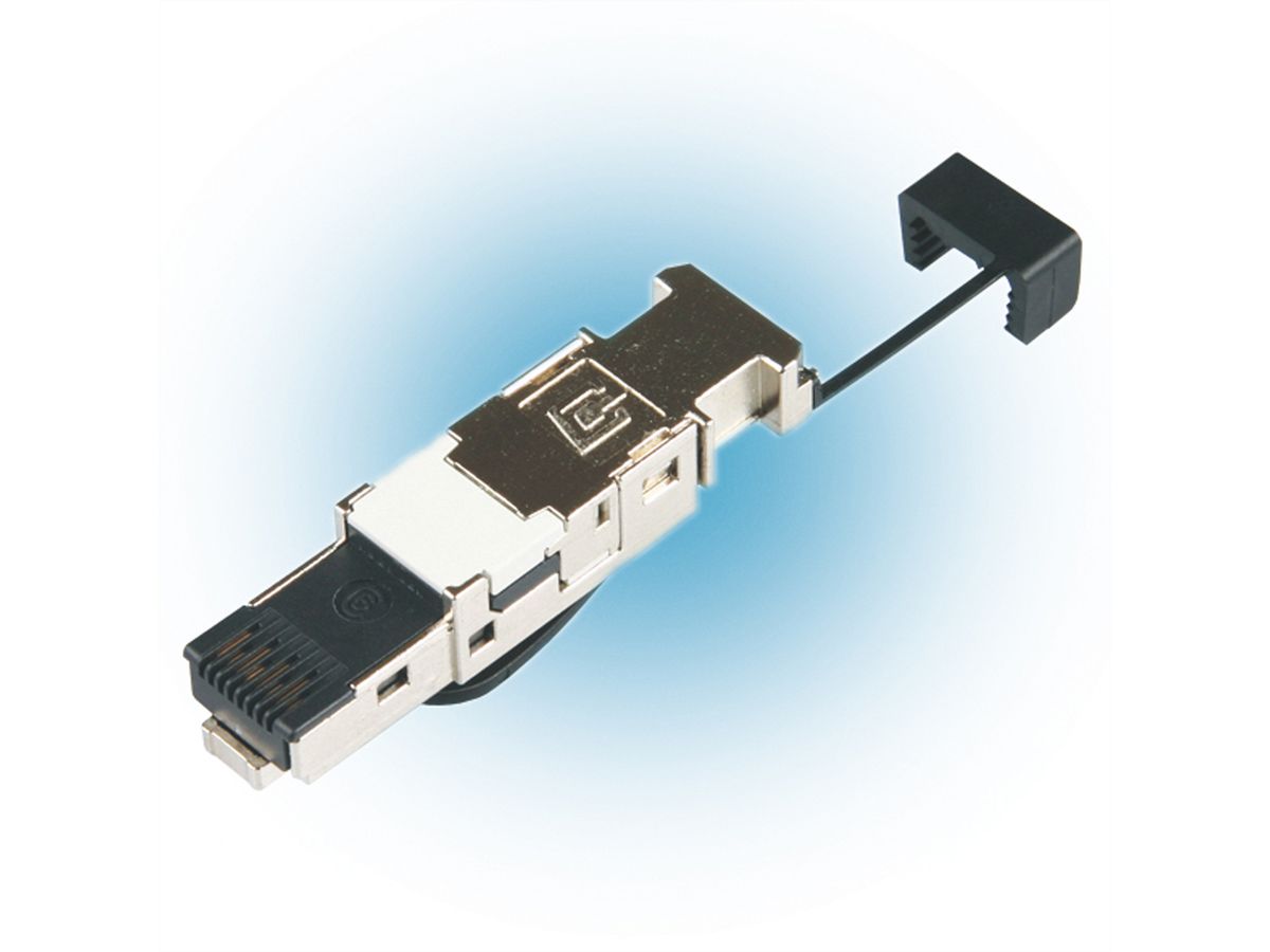 BTR E-DAT Industrie IP20, RJ45-stekker voor veldmontage, zwart