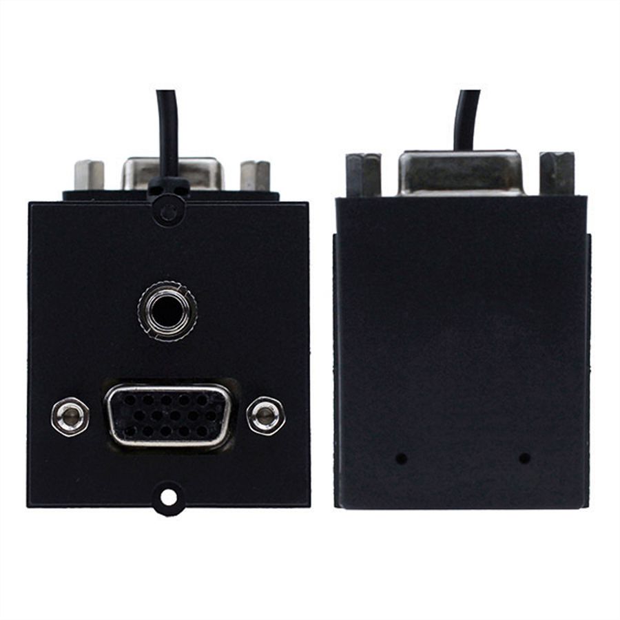 BACHMANN frame 1xVGA+jack, 90° lateral outlet