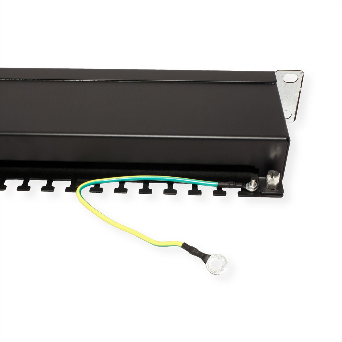 VALUE Cat.5e (Class D) 19" Patch Panel, 24 Ports, STP, black