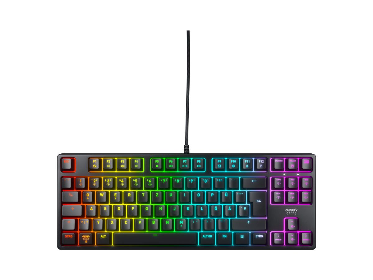 CHERRY K4V2 TKL toetsenbord Gamen USB QWERTZ Duits Zwart