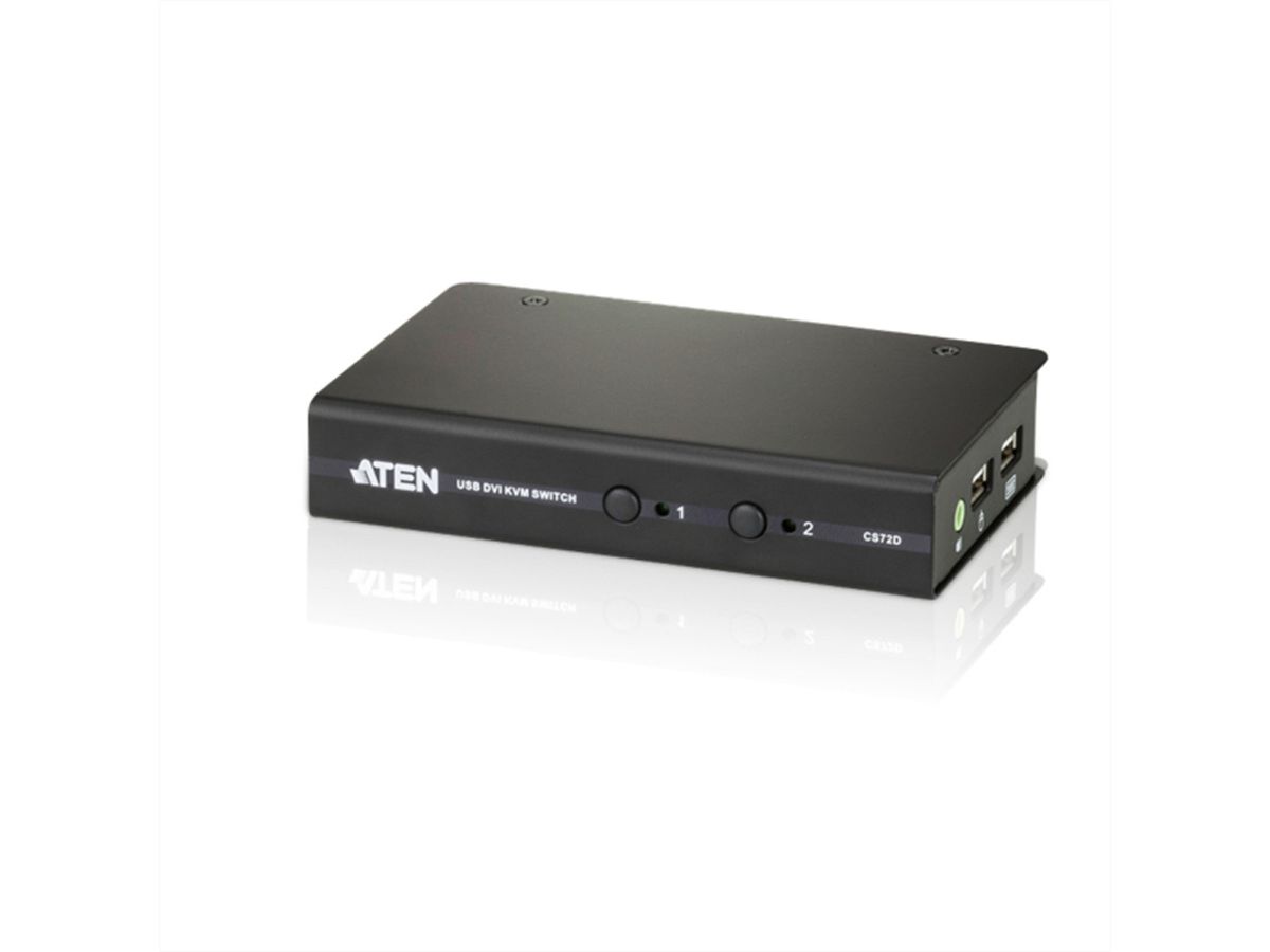 ATEN CS72D KVM Switch DVI, USB, Audio, 2-Poorts