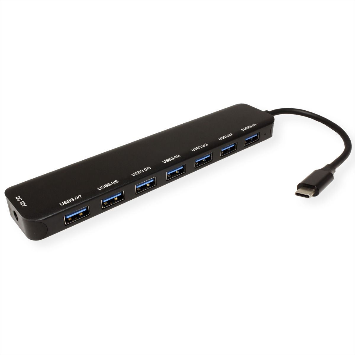 VALUE USB 3.2 Gen 1 Hub, 7 poorts, type C aansluitkabel