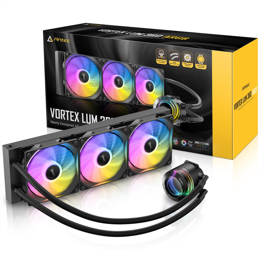 ANTEC Vortex Lum 360 ARGB Processor Fan Water Cooling, black