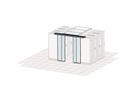 SCHROFF Aisle Containment Sliding Door, Manual, 1200W, RAL 7021