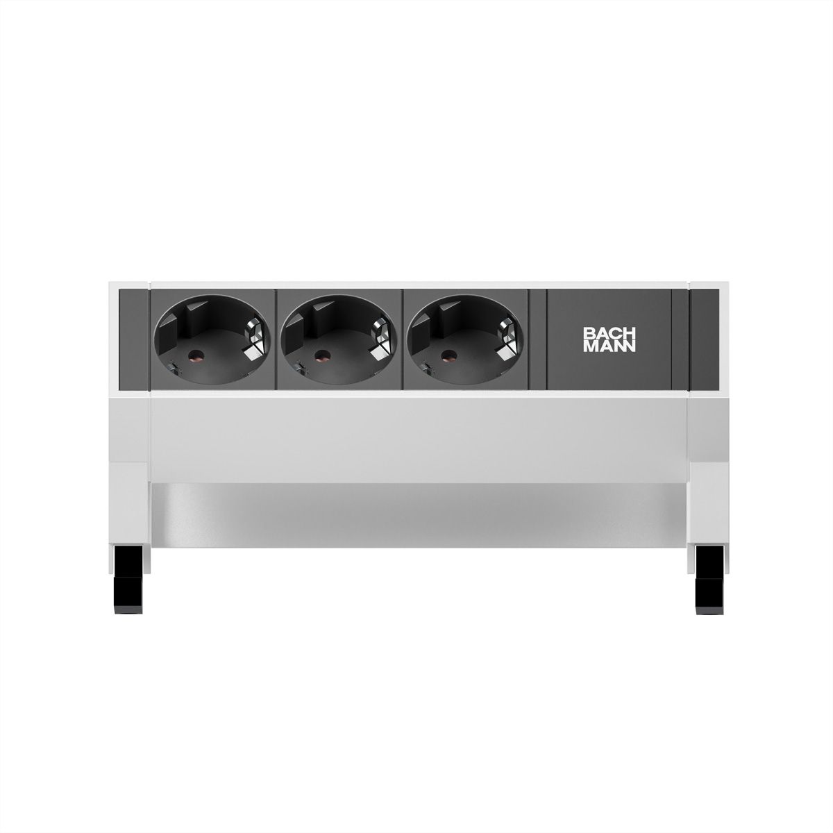 BACHMANN DESK2 3x geaard stopcontact 1x ABD GST18 Inox