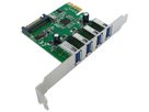 VALUE PCI-Express-Kaart, USB 3.2 Gen 1, 4 Poorts