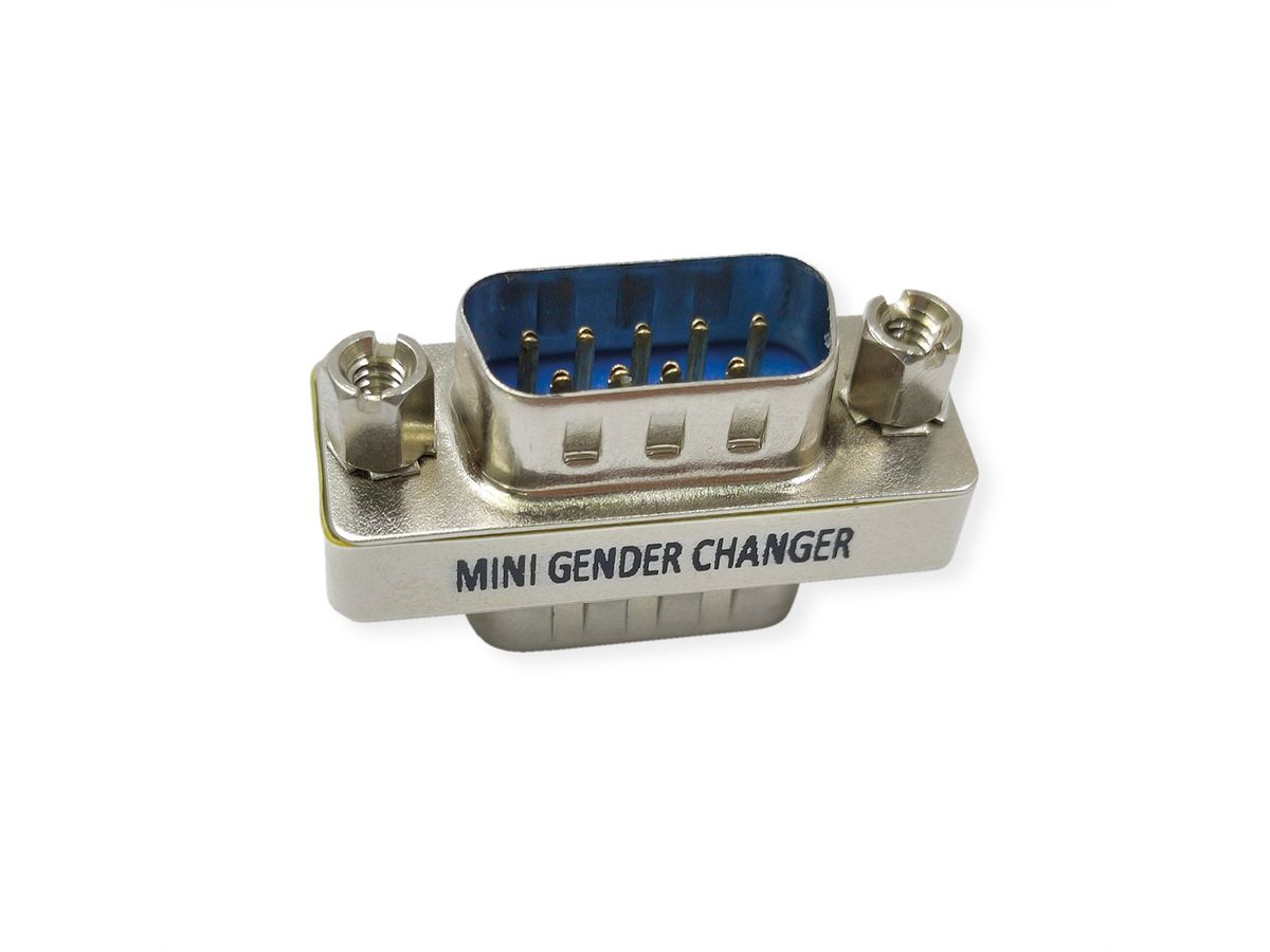 VALUE Mini Gender Changer, 9-pin M - M