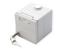 METZ CONNECT IP44 surface-mounted module housing, hinged cover & lock, 2 port unequipped for Keystone, grey
