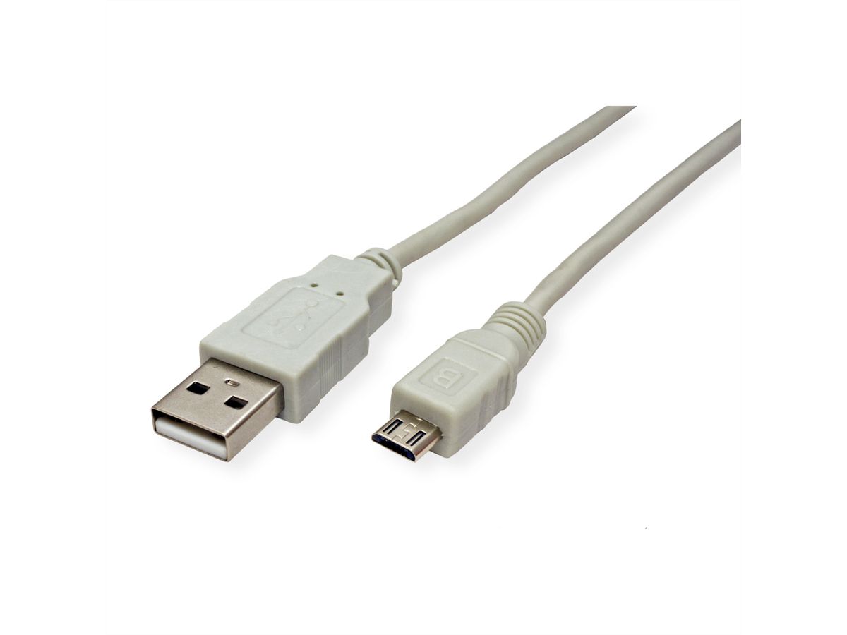 STANDARD USB 2.0 Kabel, USB A ST - Micro USB B ST, 1,8 m