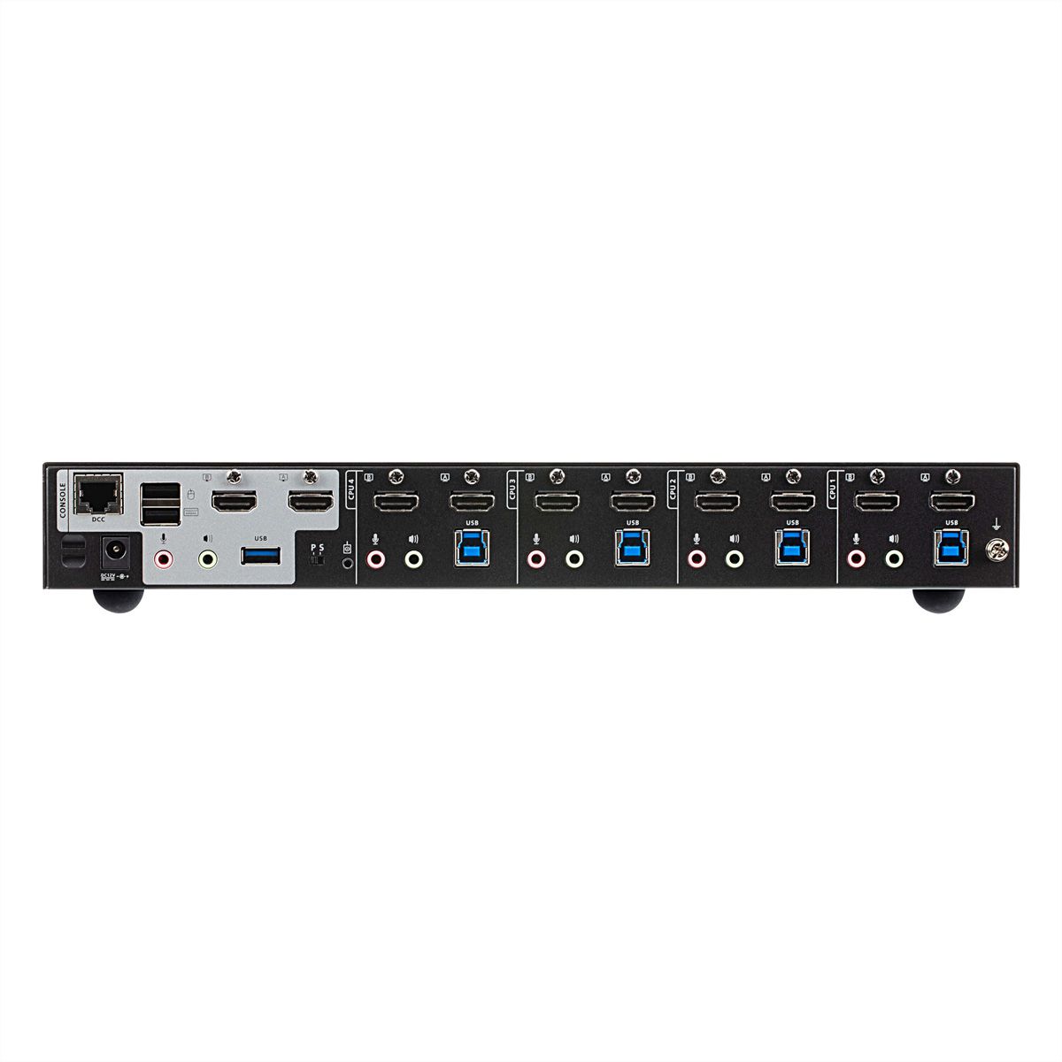 ATEN CS1844 4-Poorts True 4K HDMI Dual-View KVM Switch met Audio & USB 3.0 Hub