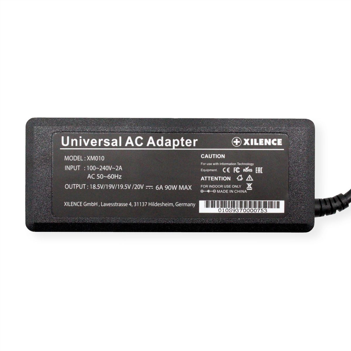 Xilence Universal Notebook Charger, XM010, 9 Adapters, LED Display, 90W
