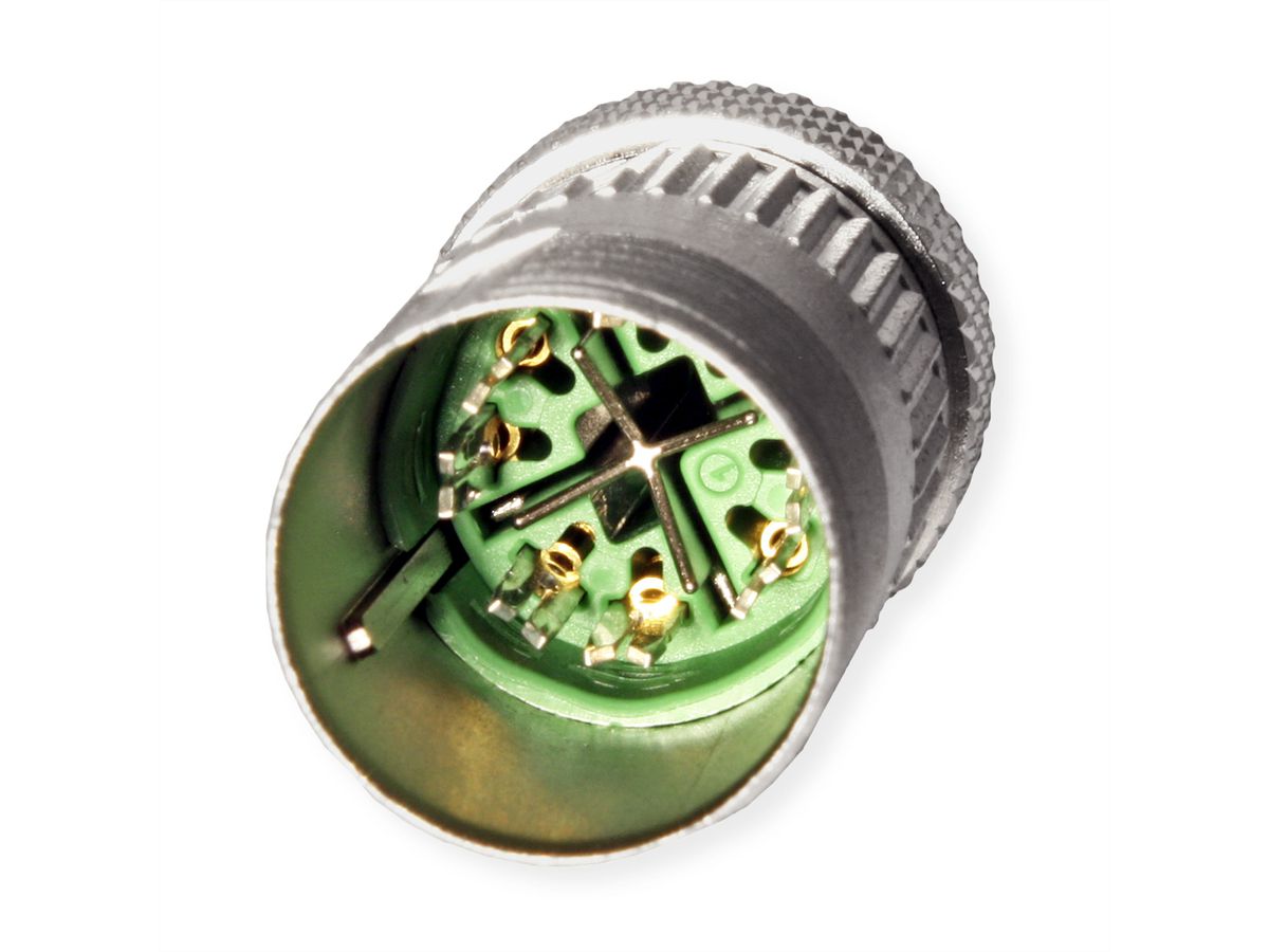 METZ CONNECT E-DAT M12 X-codiert, feldkonfektionierbarer Stecker