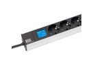 BACHMANN BN0500 19" 1U 8x earthing contact, power measurement, earthing contact connection