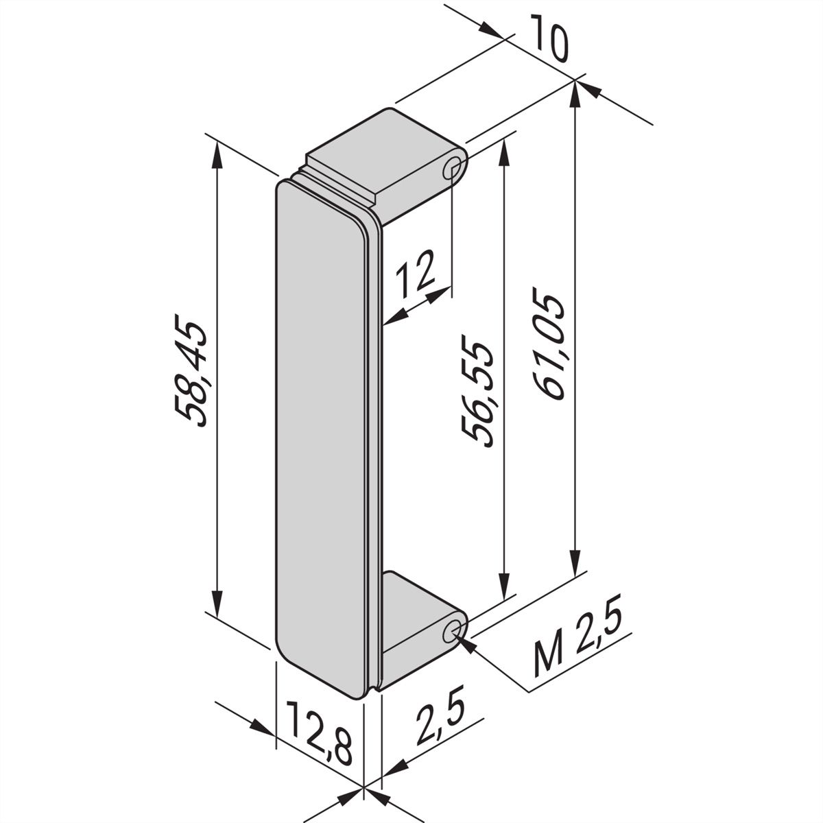 SCHROFF Bezel voor FMC Mezzanine frontpaneel uitsparingen, VITA 57.1