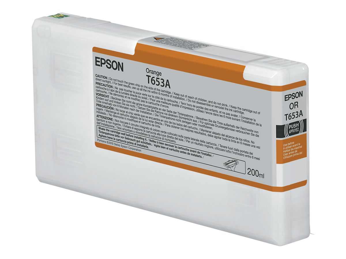 Epson T653A Orange Ink Cartridge (200ml)